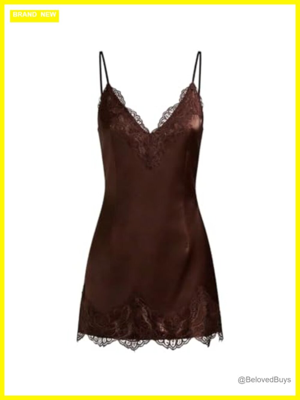 Satin Lace Mini Dress Elegant Adjustable Spaghetti Strap Party V Neck Sleeveless